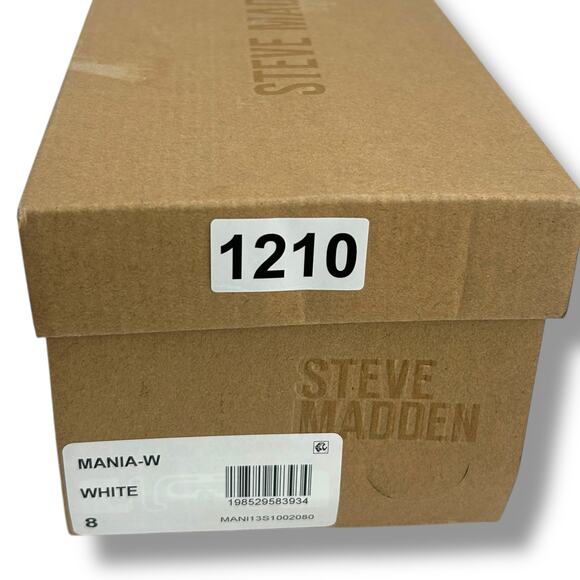 Steve Madden White Woven Heels Size 7 Slip On Mules Rafia Boho Beach Sandals - Picture 8 of 12